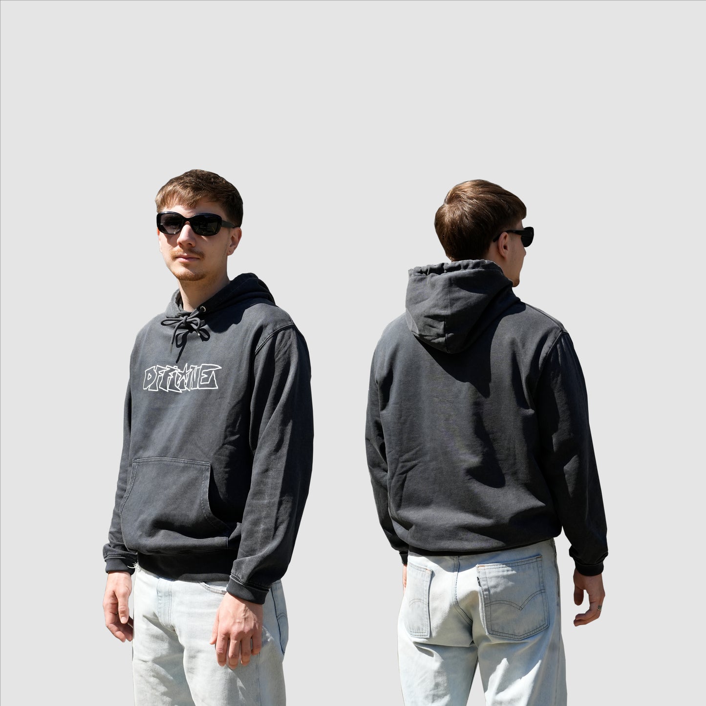 Stonewashed Black Hoodie SS25