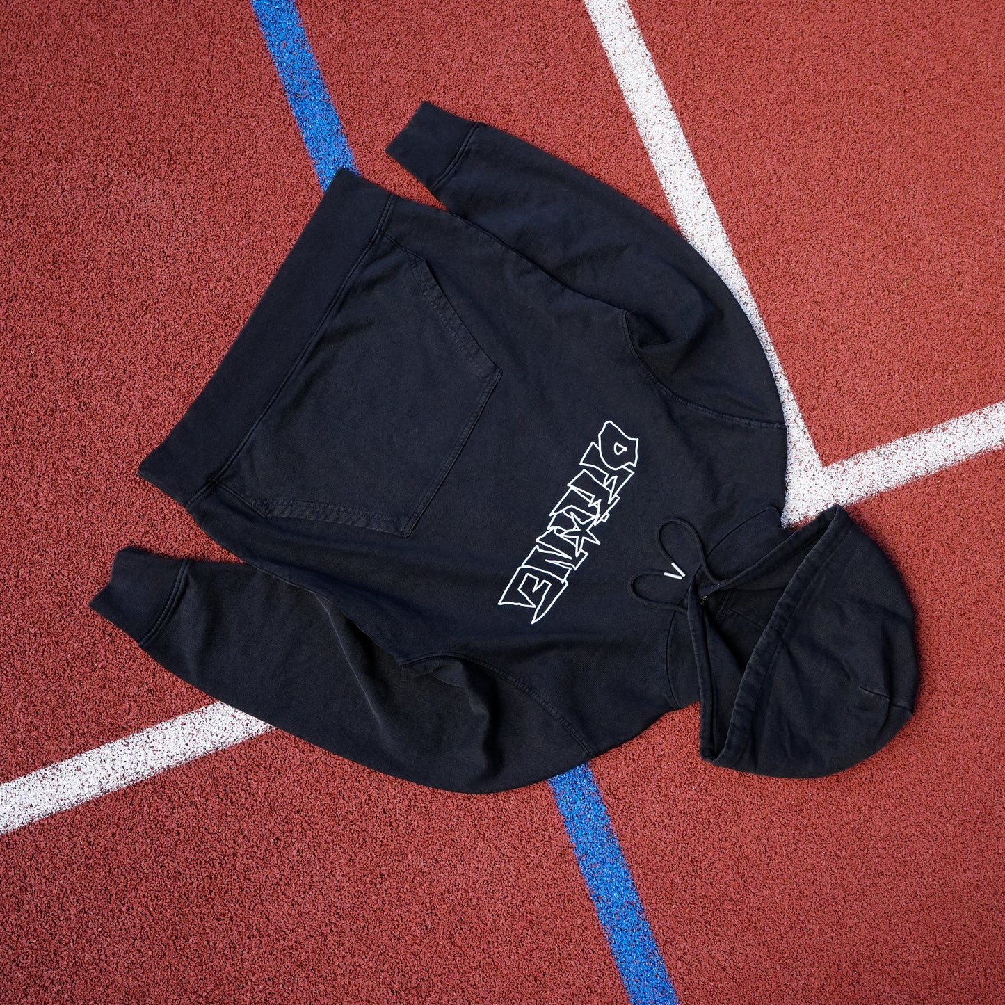 Stonewashed Black Hoodie SS25