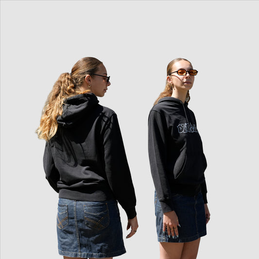 Stonewashed Black Hoodie SS25